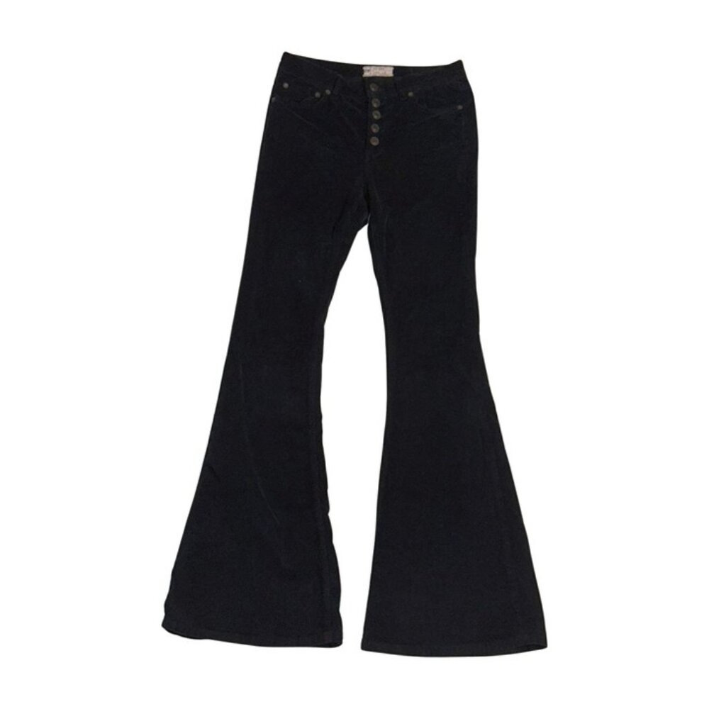 Free People Black Corduroy Flare Pants - Size 27 🌟🖤